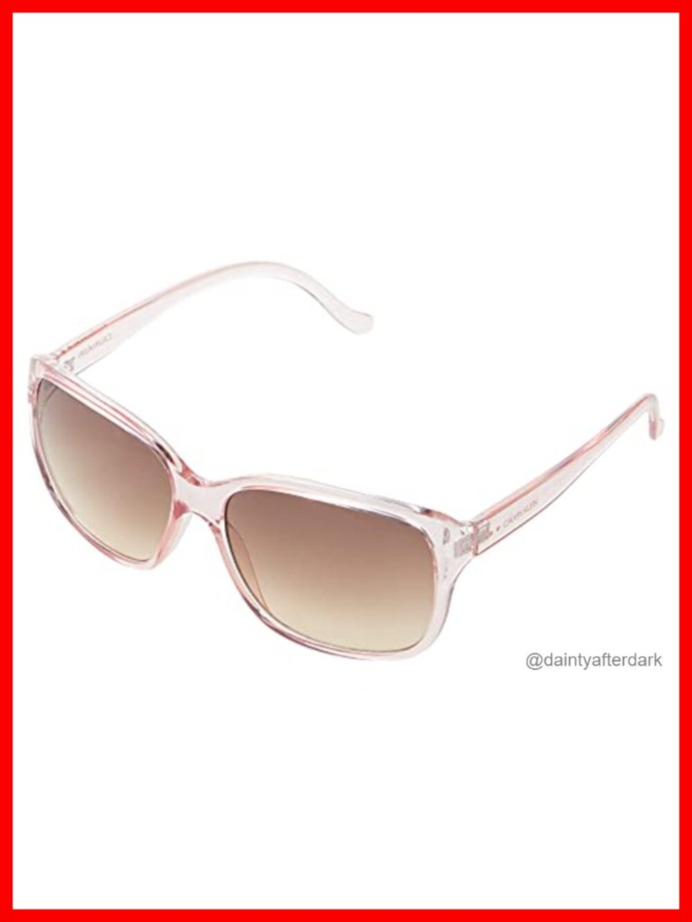 Calvin Klein Oversize Rectangular Sunglasses UV Protection Full Frame
